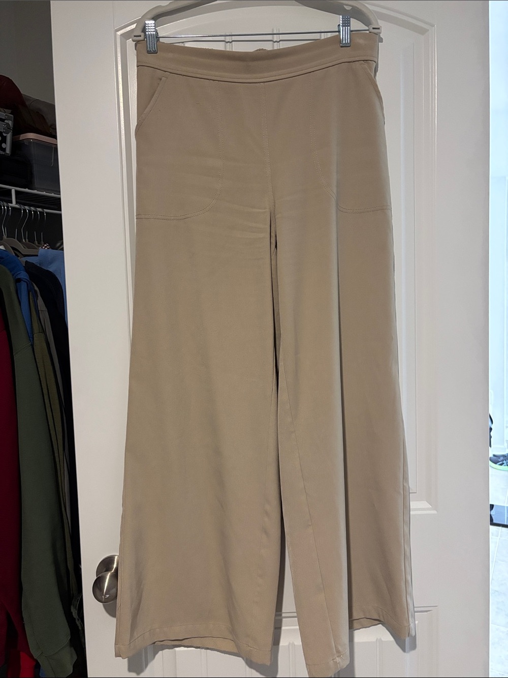 Max Studio Wide-Leg Pants in Beige